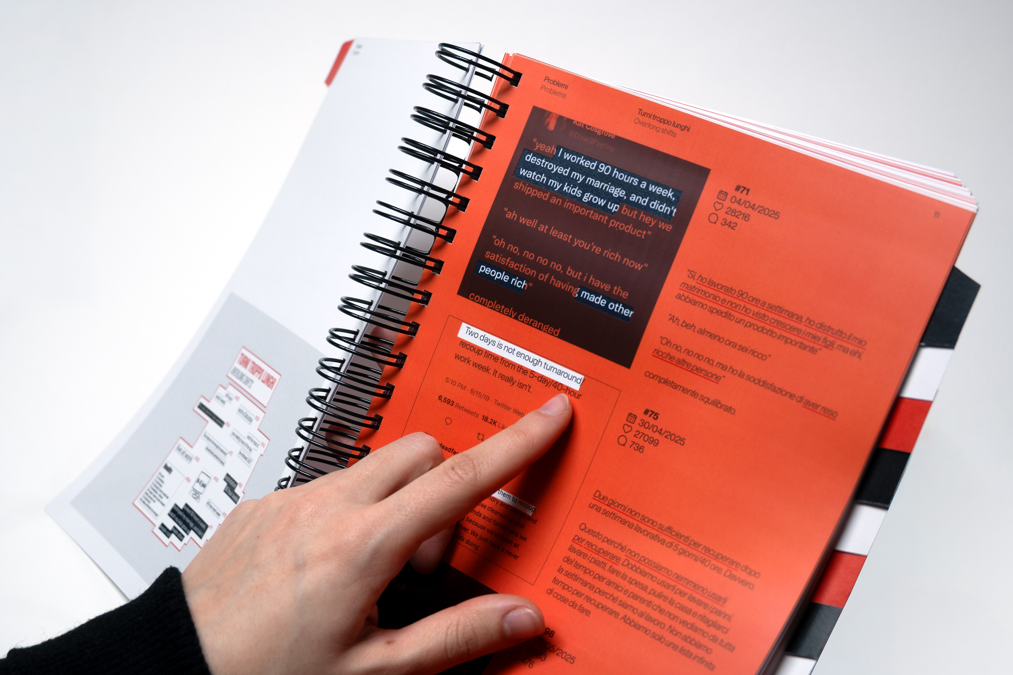 Pagina interna del catalogo con foglio in acetato