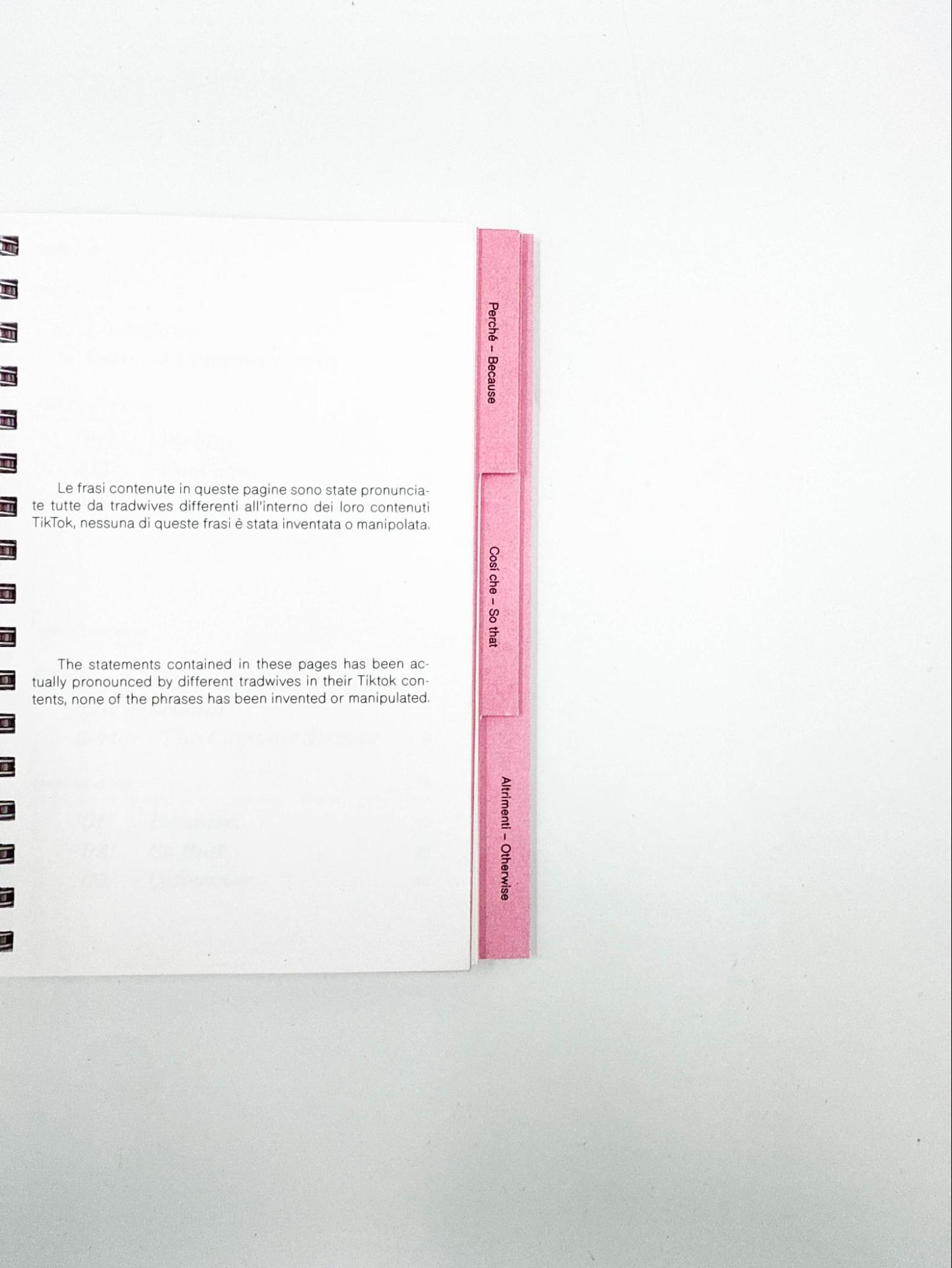 Linguette all’interno di ogni libro della serie “I Comandamenti” che distinguono i 3 diversi capitoli